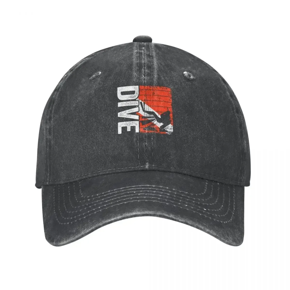 New Vintage Scuba Dive Diving Diver Down Flag Baseball Caps Style Distressed Denim Washed Sun Cap Outdoor All Seasons Caps Hat