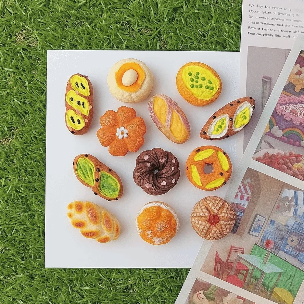 24 pièces pratique Simulation alcalin eau pain punaise dessin animé plastique feutre conseil punaise mignon planche de bois mou punaise bureau