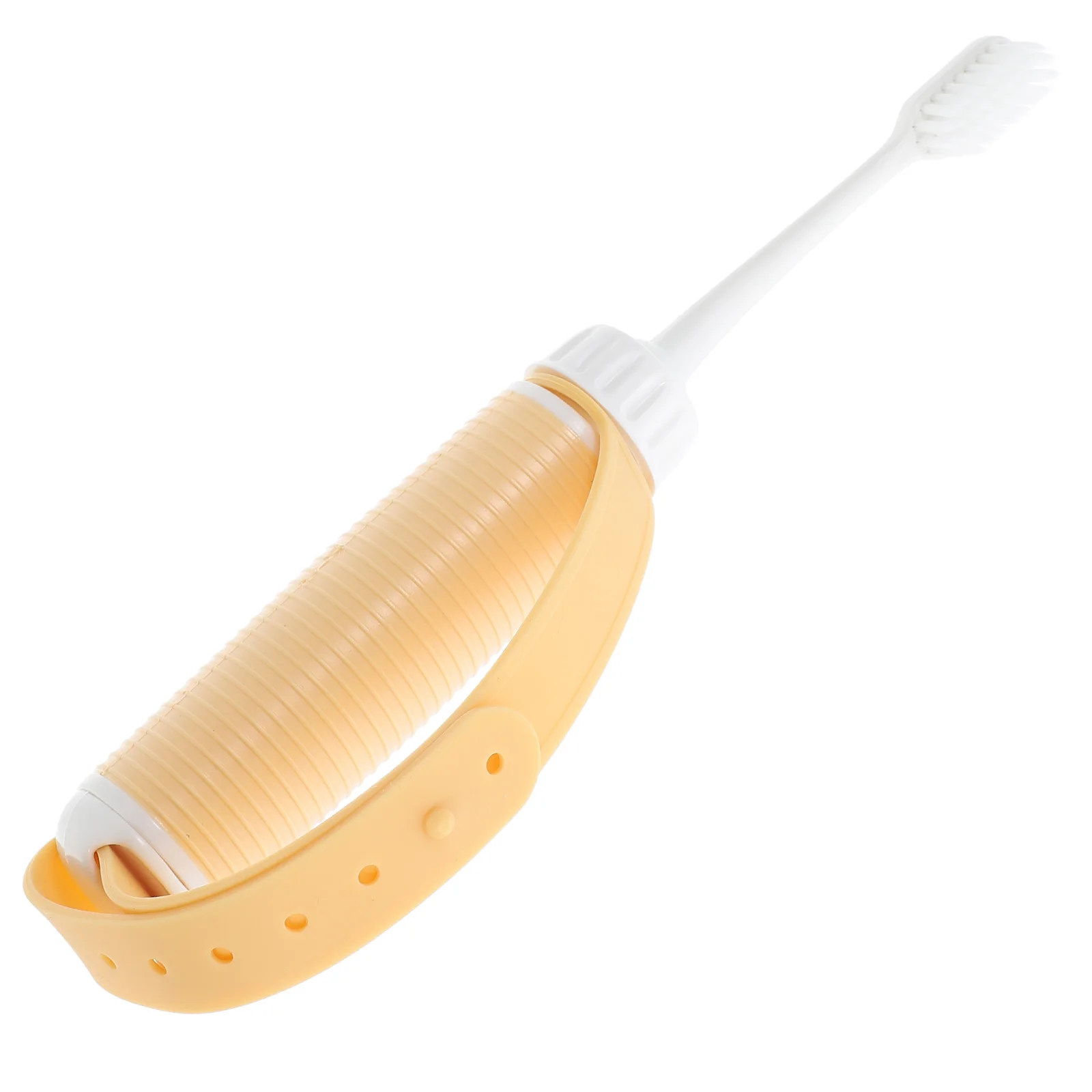 

Elderly Auxiliary Toothbrush Soft Brush Yellow Silica Gel Handicap Devices Parkinson Training Gum Care Flossing