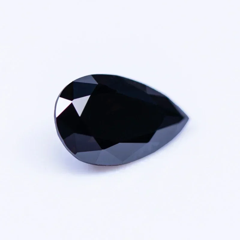 Moissanite Pear Shape Black Color VVS1 for DIY Charms Beads Jewelry Making Pendant Earrings Main Materials with GRA Certificate