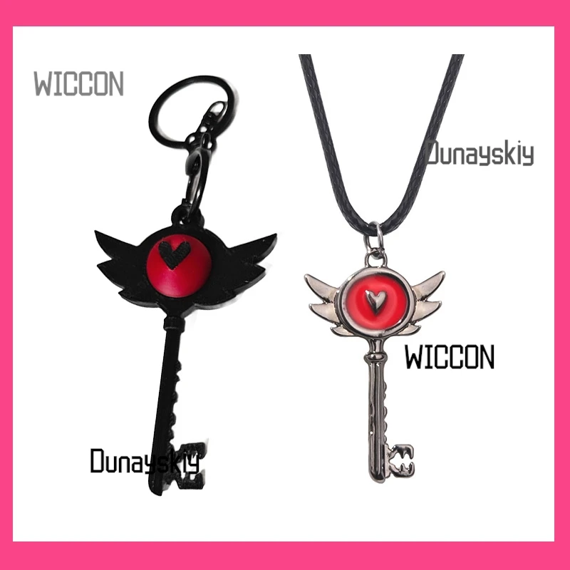 

Hazbin Hotel Keychain Set - Lucifer Alastor Anime Keyring Helluva Boss Inspired Accessories Cute Devil Trinket for Backpack Gift