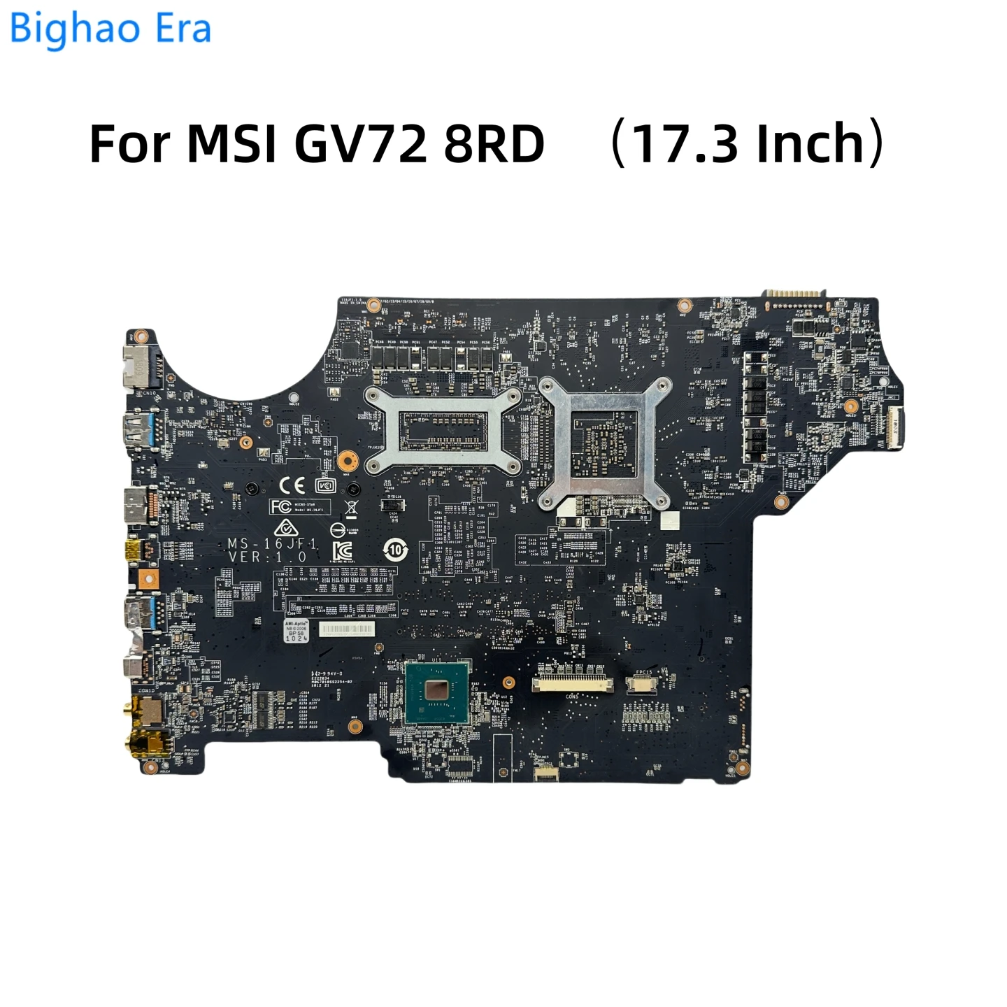 For MSI GV72 8RD MS-16JF MS-16JF1 Laptop Motherboard With i5-8300H i7-8750H CPU DDR4 GTX1050Ti V4G-GPU Only Support 17.3 Inch