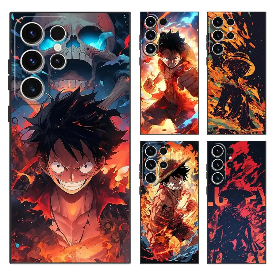 Case for Samsung Galaxy S26 S20 S24 Plus Note 20 Ultra 8 9 10 S25 Ultra S23 S21 FE S10 S9 Funda Phone Cover Luffy Red Hawk Punch
