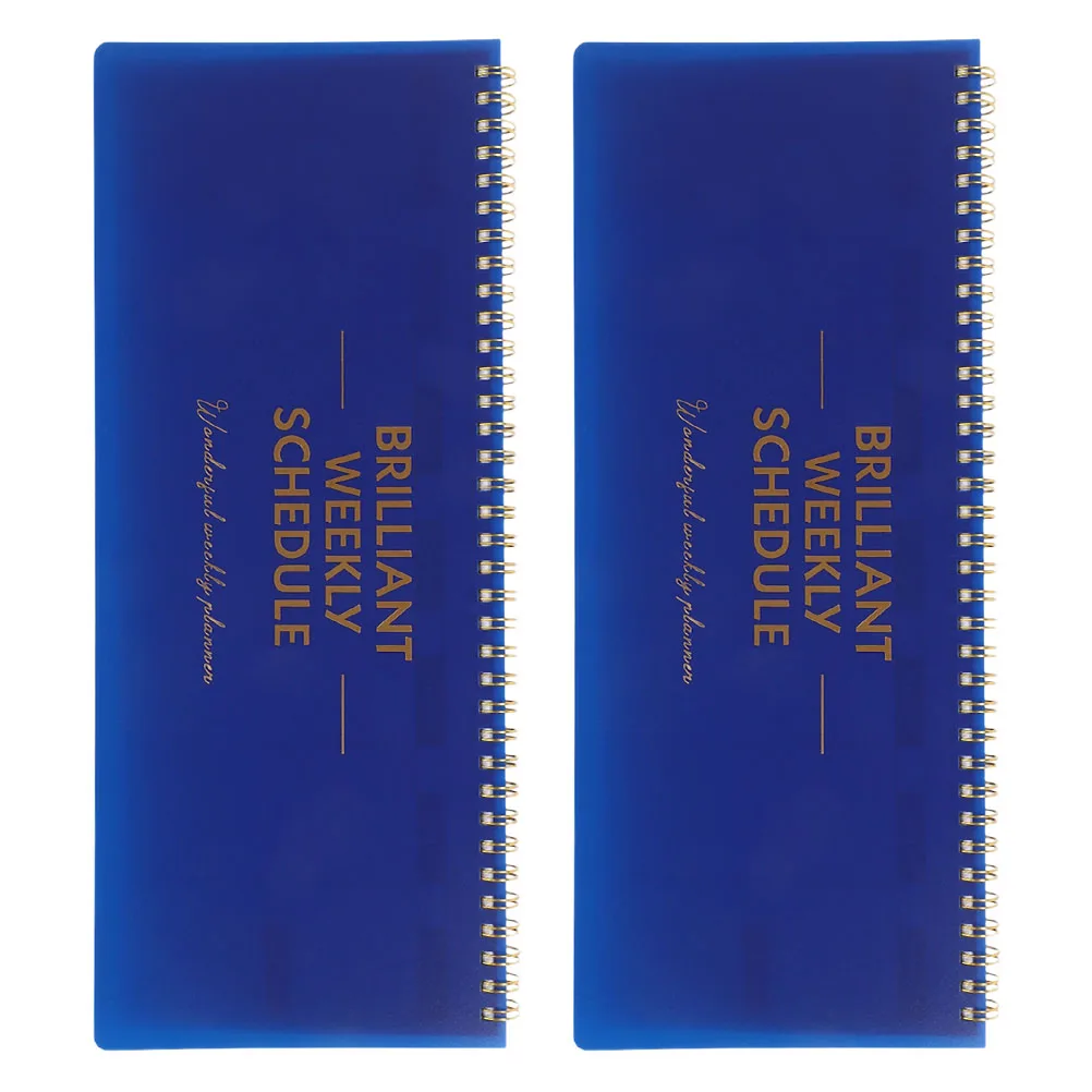 

2 шт., блокнот-еженедельник, отрывные страницы, компактный размер для управления временем, ежедневное отслеживание целей, планирование встреч, гладкое