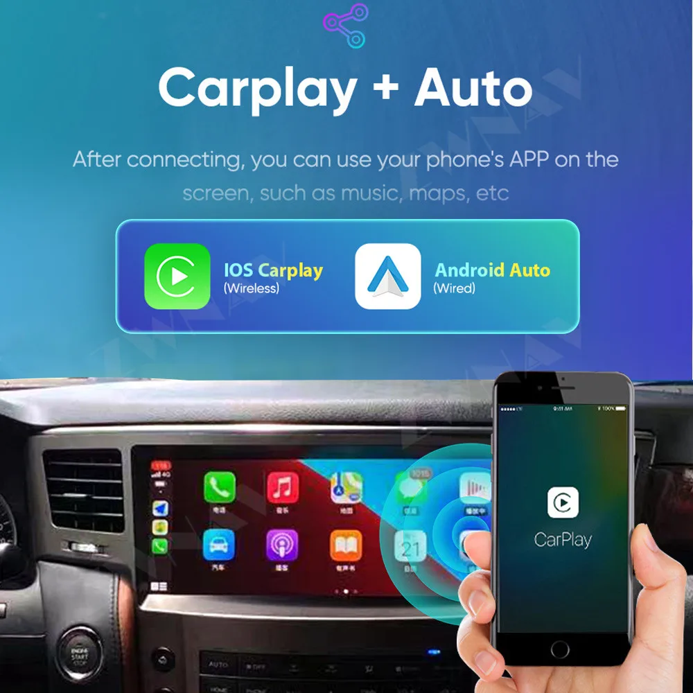 

Android 12 GPS Navigation Wireless Carplay 12.8 inch Touch Screen For Lexus LX570 2007-2015 4G WIFI Head Unit Auto Stereo Radio
