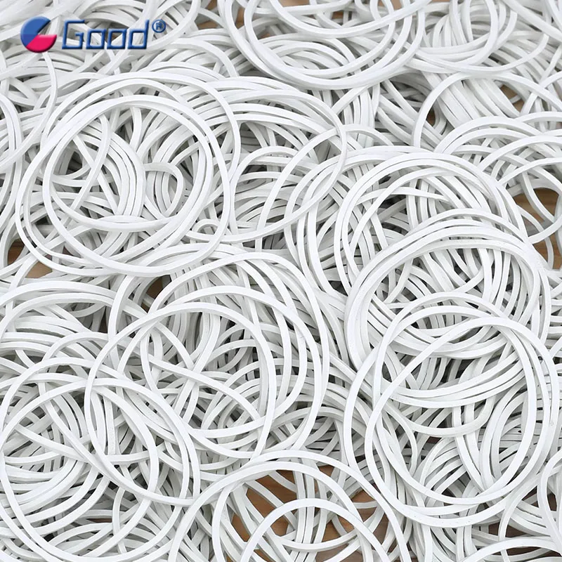 White Color Rubber Band Stationery School Office Home Supply High Elastic Rubber Tie 15/20/25/32/40/50mm