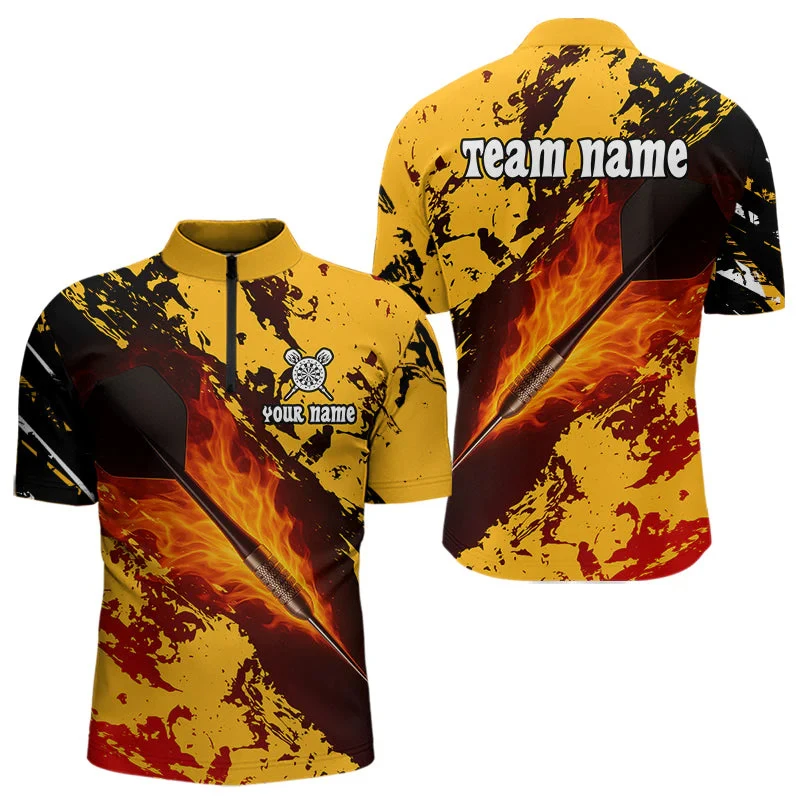 PLstar Cosmos' new personalized 3D printed red dart pattern polo shirt, unisex, casual team throwing sports series -32