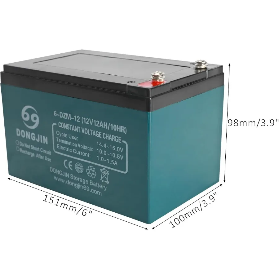 4PCS 12V 12Ah 6DZF12 6DZM12 Ricaricabile ManutenzioneFree SLA AGM Batteria di Ricambio per 48V Motore Elettrico Mobilità Scooter AT