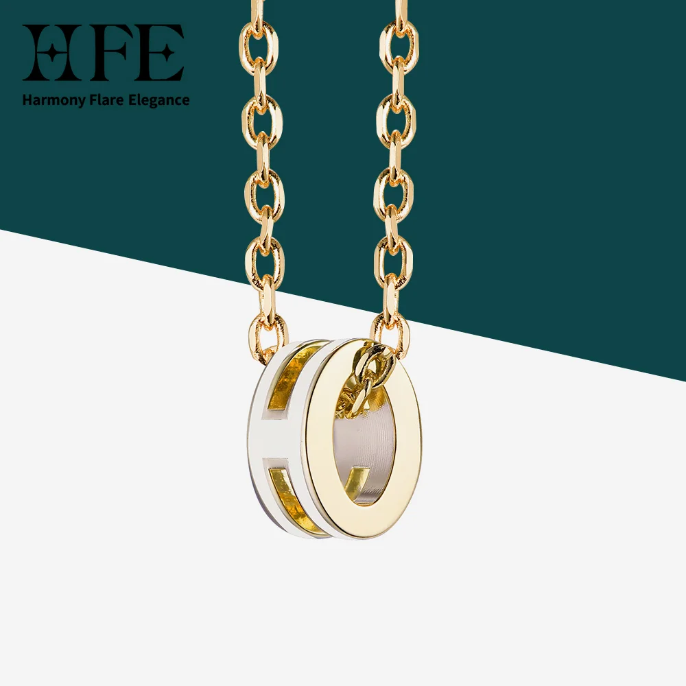 

HFE H Pendant Necklace Women's Collarbone Chain Niche Design Lightweight Exquisite Women's Jewellery