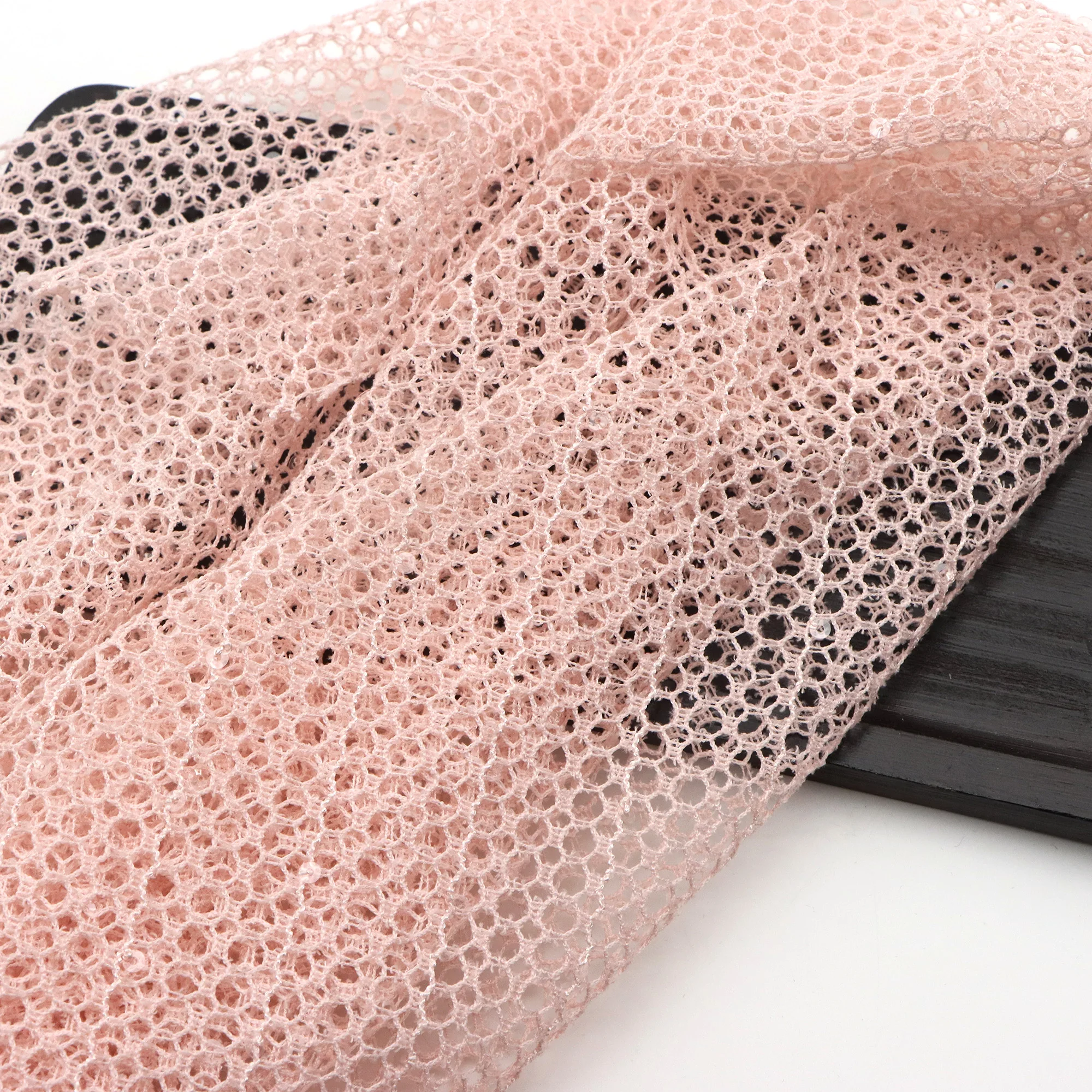 

Pre-cut 1pc 19.68x59inch Pink Holes Breathable Mesh Fabric, Lightweight Gauze Netting Material, Ideal