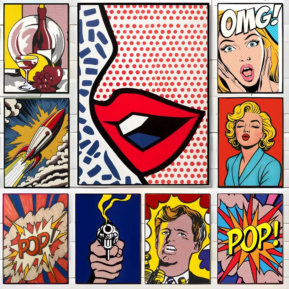 Pop Art R-Roy Lichtenstein Pop Poster Wall Art Print Decorative Mural Home Decor Gift Unframed