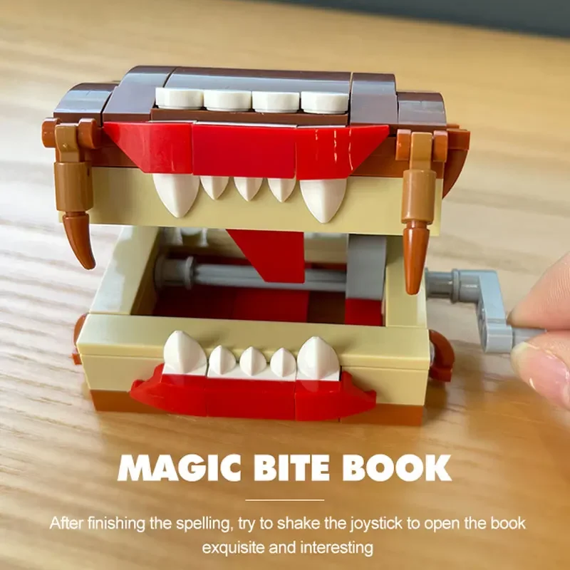 MOC Creative Series Magic Book Monster Book Building Blocks Idea Monster Box Bite Book Puzzle Bricks Holiday Gift Assembly Toys