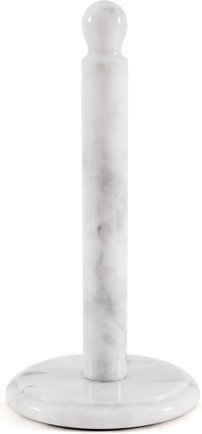 

Держатель для бумажных полотенец из белого мрамора - 12,5 дюймов, для ванной и кухни, настольный, ручной работы, элегантный и прочный