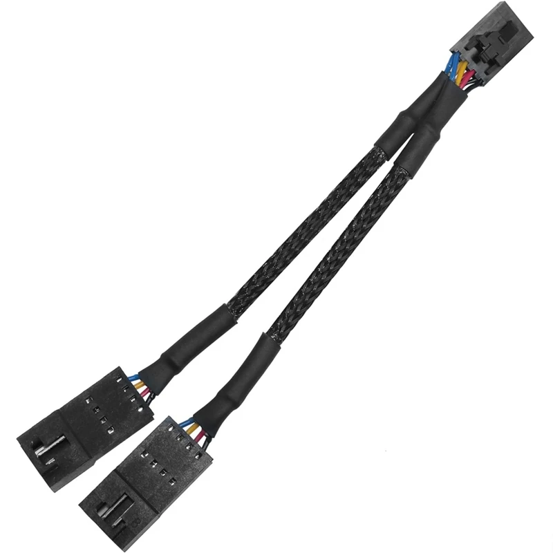 RGB Lighting Extension Cable 1To2 Splitter Cable 4Pin Male To Dual Female Used For Fan Hub Splitter Adaptercable