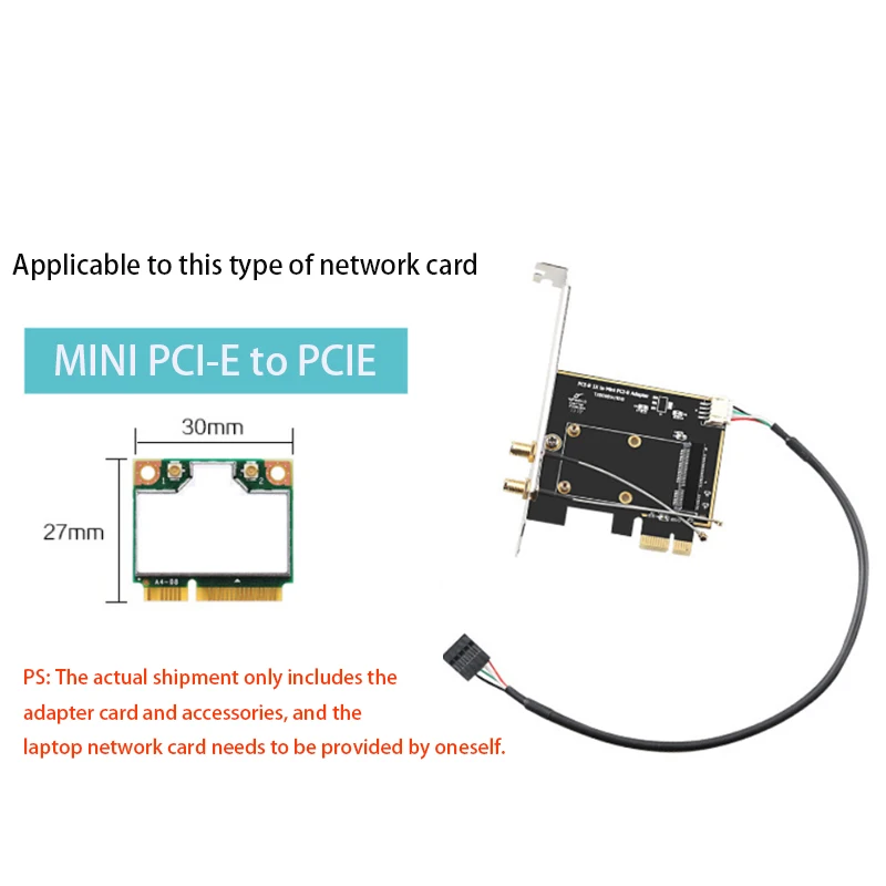 PCI-E 확장 카드, 미니 PCIE to PCIE 라이저 카드, 노트북 무선 네트워크 카드 어댑터, 확장기 PCIe 변환기, 블루투스 지지대