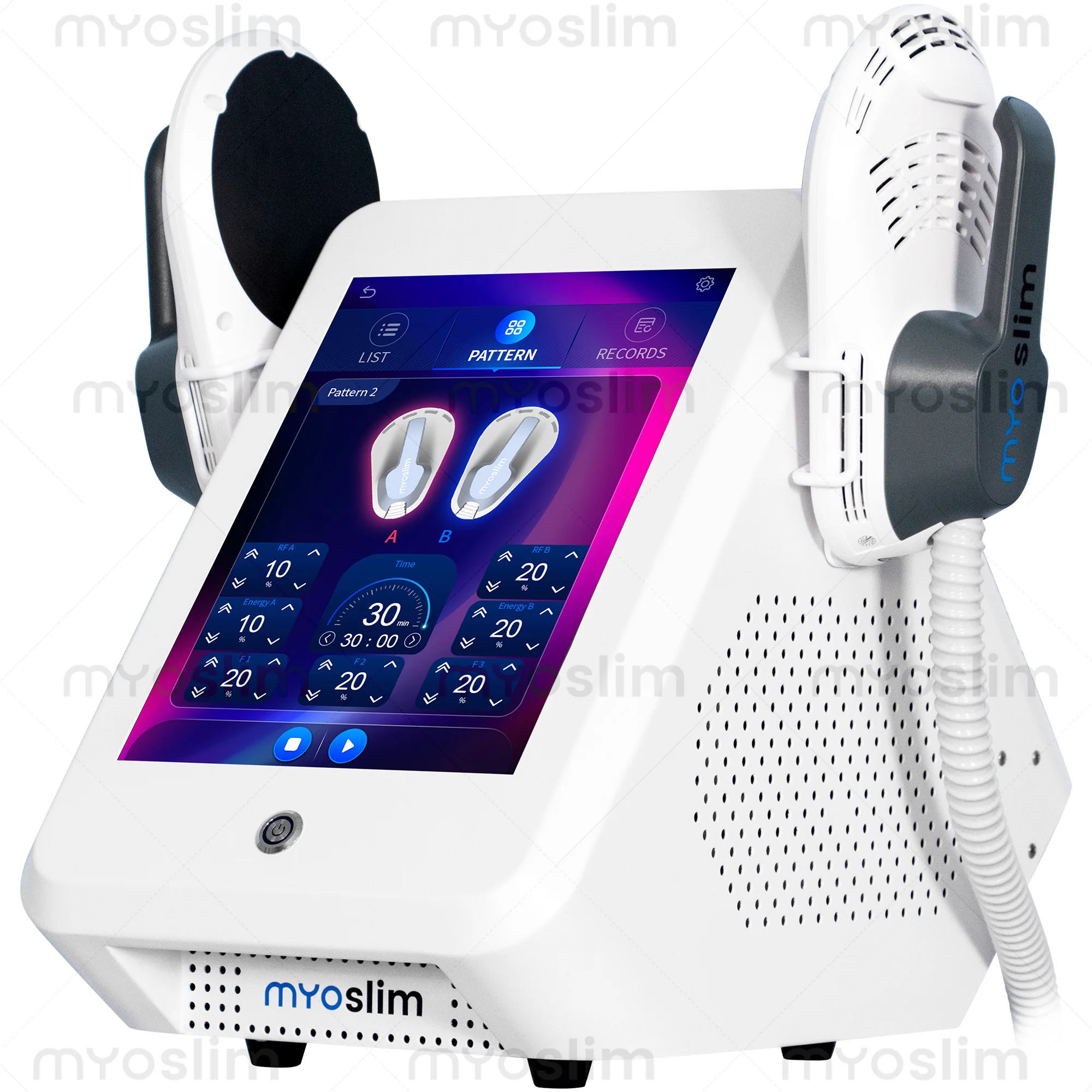 myoslim Professional 6500W RF Body Slimming Sculpting Machine Muscle Building Fat Burning Equipped with pelvic cushion