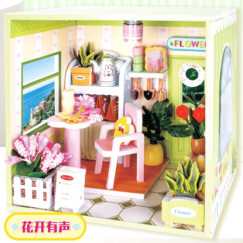 Yixin حلم بناء الفضاء الجمعية منزل صغير المشهد منزل لعبة نموذج اليدوية DIY بها بنفسك الأطفال هدية الإناث سوبر وورلد #2