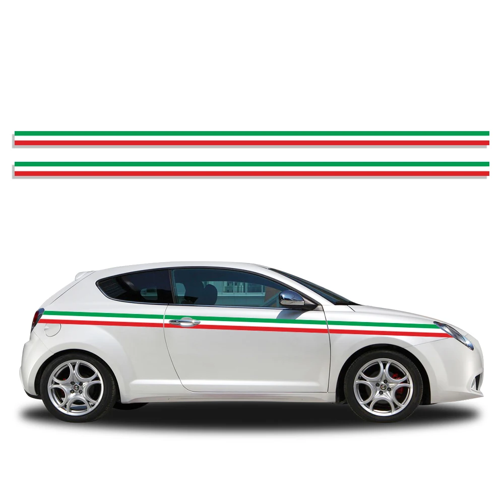 

2PCS Car Door Side Stickers Vinyl Decal Sport Graphics PVC Decals Decoration For Alfa Romeo Mito Tuning Auto Accessories