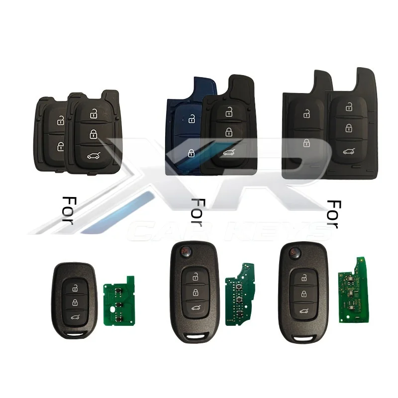 

2/3Buttons Car Key Button Pad For Renault Dacia Logan Duster Twingo Symbol Clio Twingo Megane Trafic Kadjar Dokker Key Case Skin