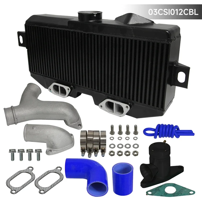 Top Mount Intercooler Kit Y Pipe For Subaru 02-07 WRX STI EJ20 EJ25 GD GG w/BOV  Black/Blue/Red