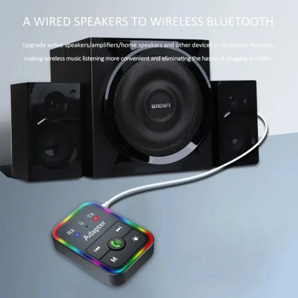 2 in 1 Wireless Bluetooth 5.3 Receiver Transmitter Adapter 3.5mm AUX Jack For Car Music Audio Headphone Receiver Handsfree
