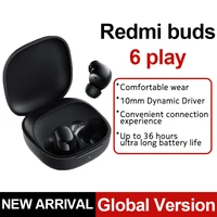 Audífonos Redmi Buds 6 Play Versión Global, Controlador Dinámico de 10 mm, Cancelación de Ruido con IA para Llamadas, Bluetooth 5.4, Auriculares TWS