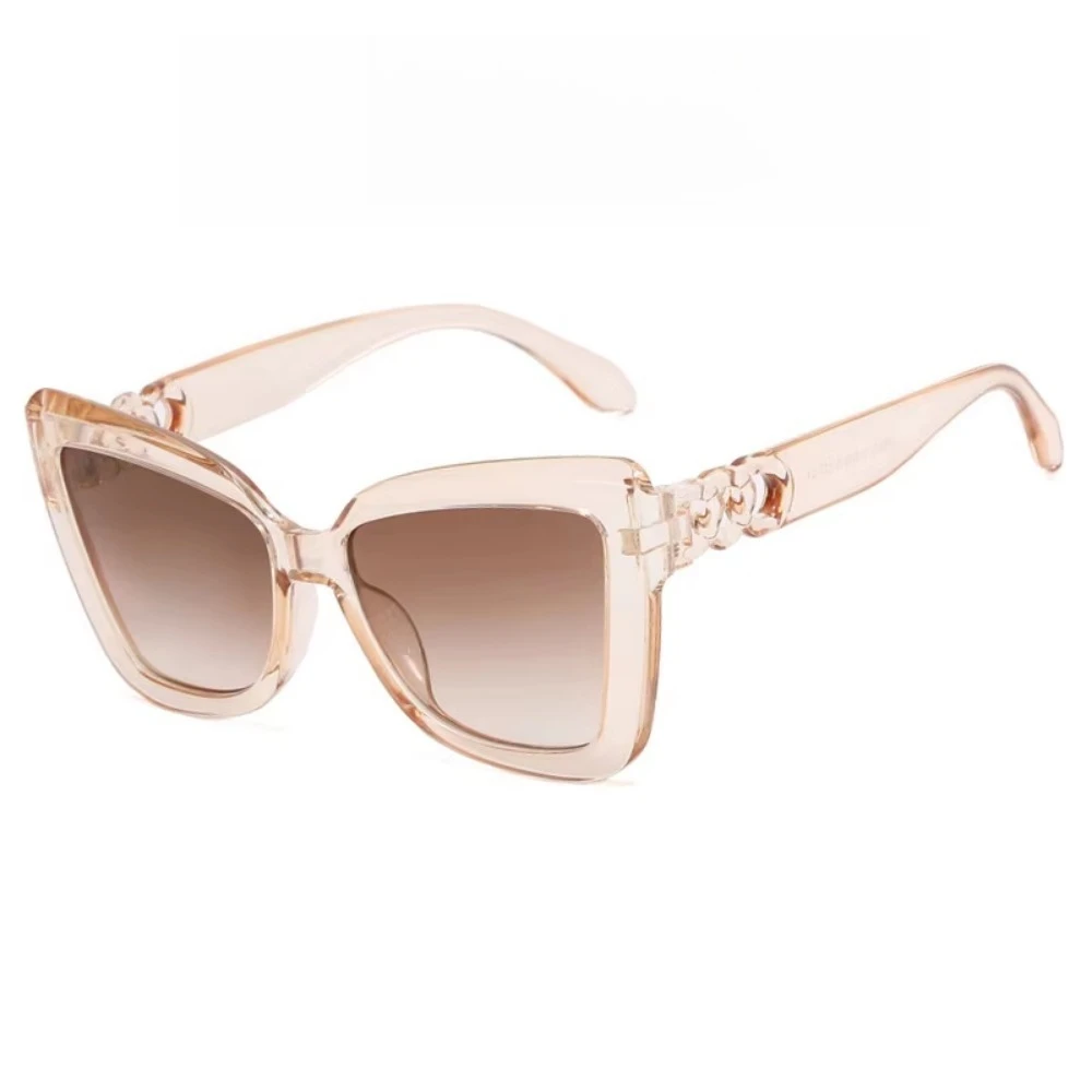 5PCS Fashion Large Frame Square Chain Style Unisex Fashion Retro Sunglasses Effective Shading Block Ultraviolet Decoration Personalized Fashion Sunglasses