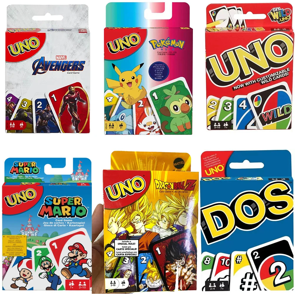 UNO Games ! Family Funny Entertainment Board Game Fun Playing Cards Kids Toys Gift Box uno Card Game Children birthday gifts