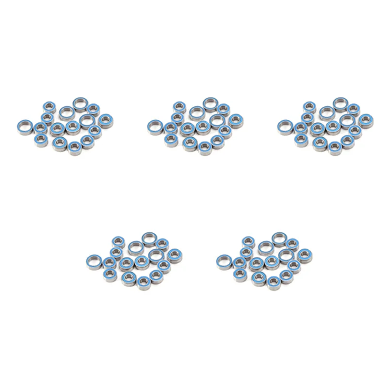 

A04F-80PCS Rubber Sealed Ball Bearing Kit For Tamiya TT02 TT-02 TT02D TT-02D 1/10 RC Car Upgrades Parts Accessories