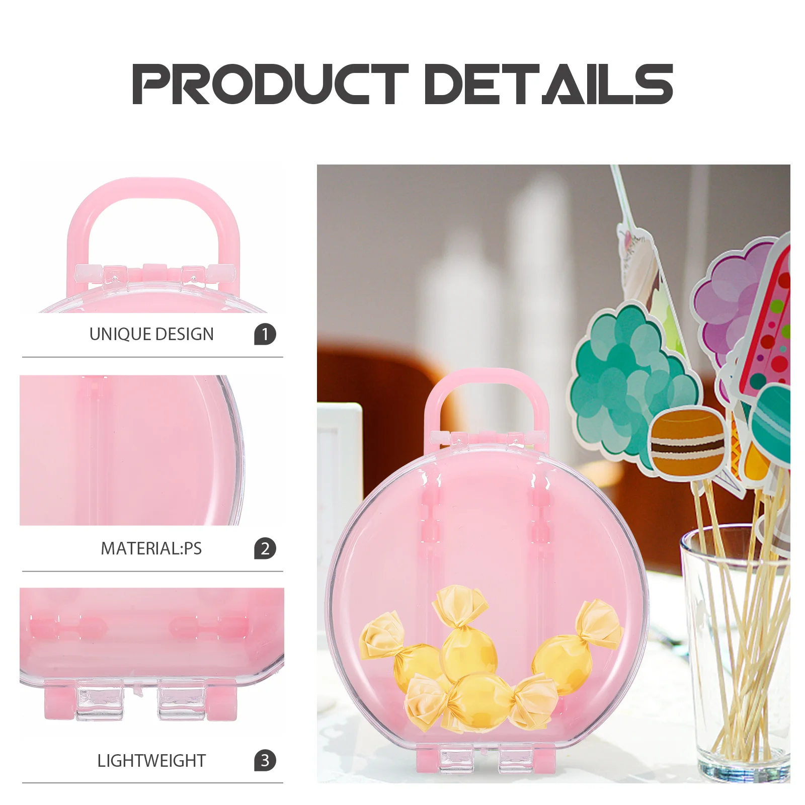 

12Pcs Jewelry Storage Box Mini Suitcase Candy Boxes Small Round Gift Boxes Wedding Favor Party Treat Containers