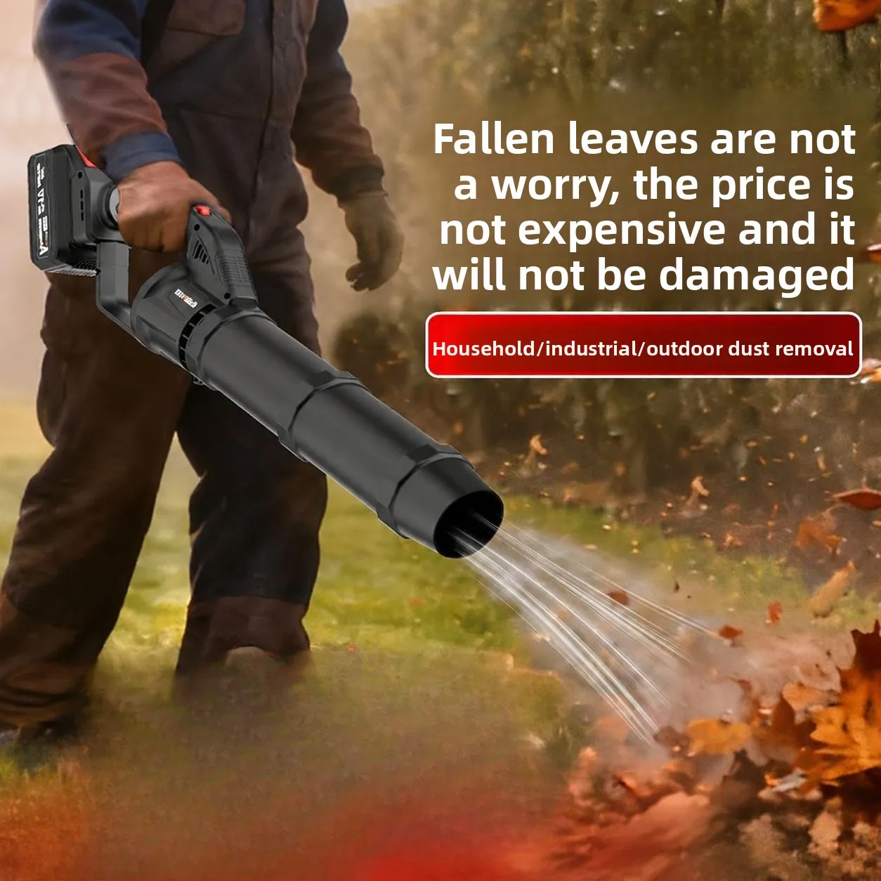 Lithium Battery Hair Dryer Rechargeable Blower Windmill High Power Industrial Grade Blowing Dust Blowing Fallen Leaves 1 Battery