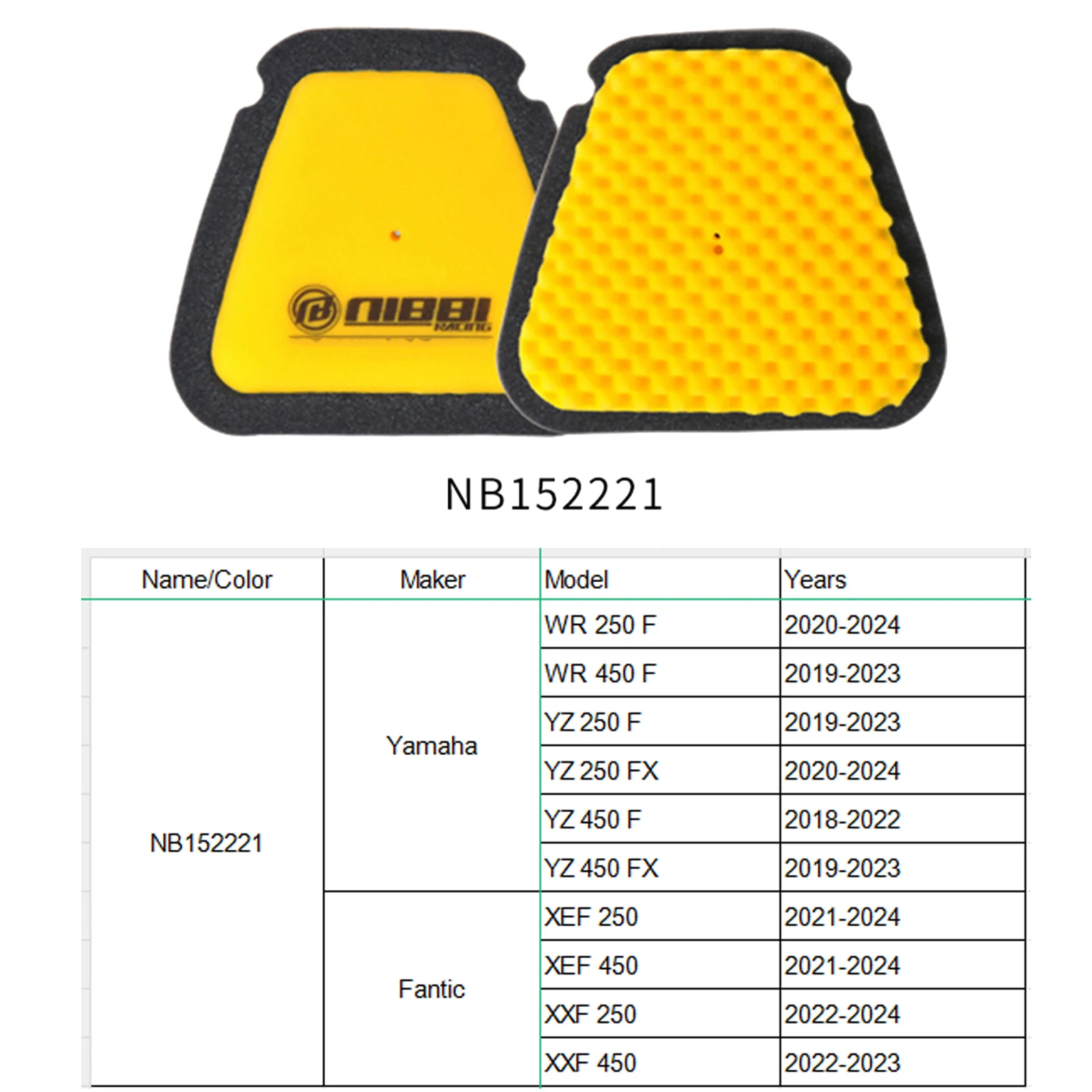 NIBBI Motorrad-Schaumluftfilter für Suzuki RMZ 450 Honda CRF 250 Kawasaki KX 250/450 F 2016-2022 Dirt Bike Luftreiniger – Detail 3