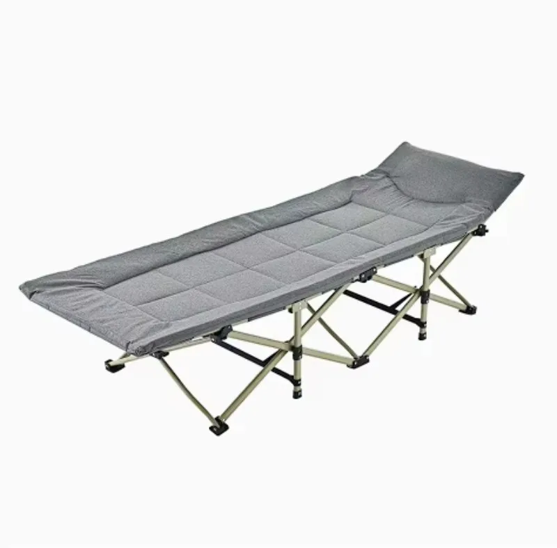 YTYINModern Minimalist Metal Office Nap Folding Bed Home & Camp Use Portable Ten-Leg Design