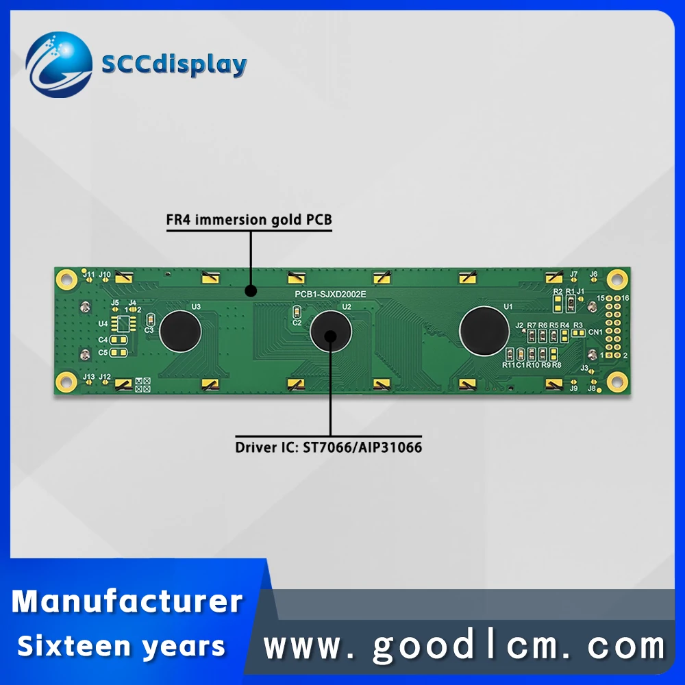 20X2 Large Character LCD Display Module PCB1-SJXD2002E Monochrome 2002 Character  LCD Panel for Industrial Electronic Equipment