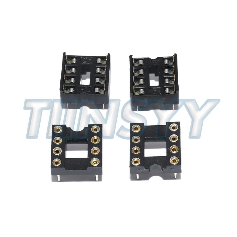 20pcs 8 Pins 2.54MM DIP-8 Round Hole Square hole DIP DIP8 IC Sockets Adaptor Solder Type IC Connector