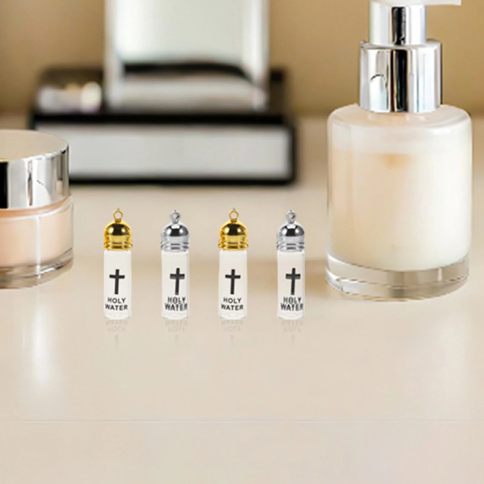 

6Pcs Catholic Holy Water Bottle - Clear Glass Small Containers for Blessings and - Ideal for Church Decor Baptism