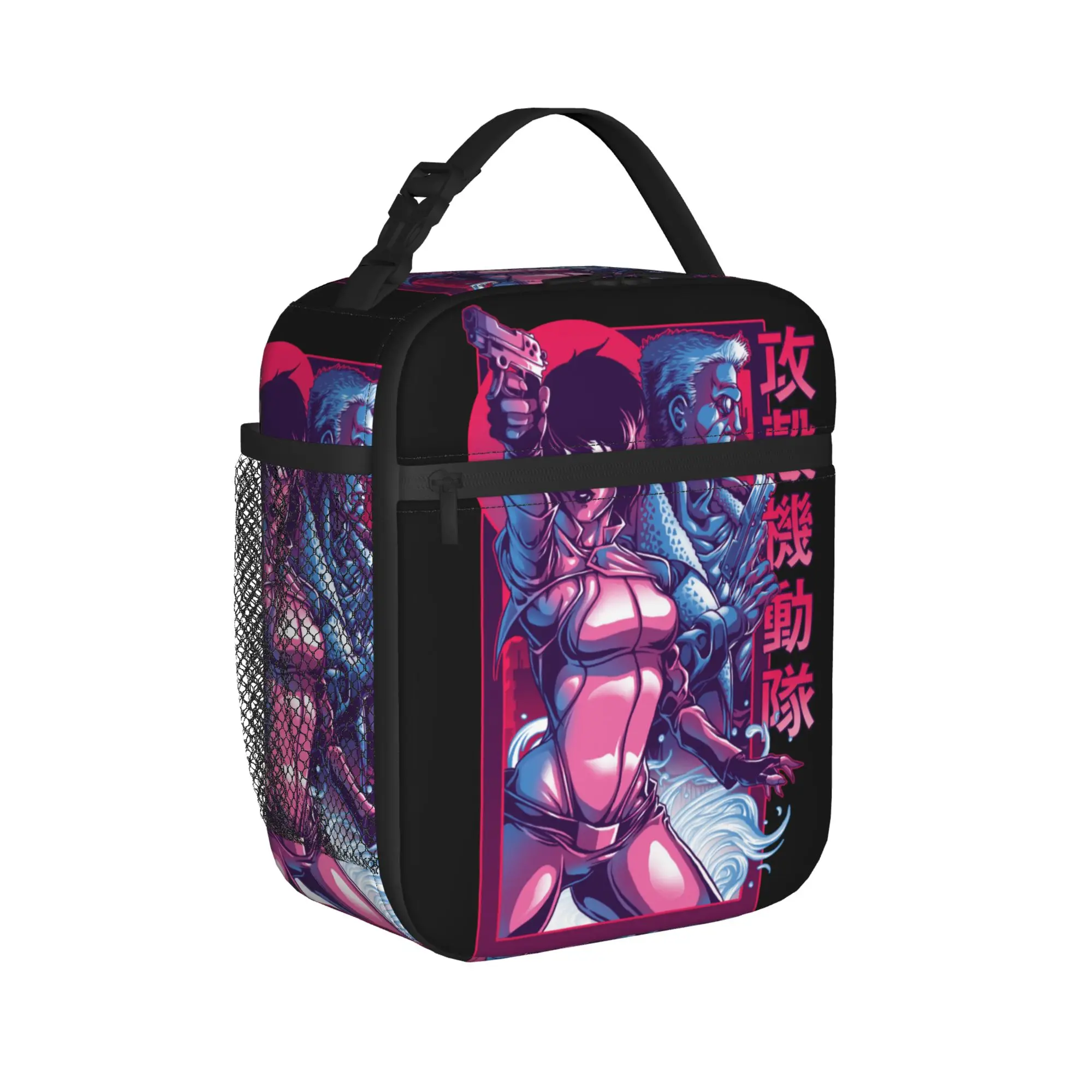 Ghost in The Shell Vaporwave Aesthetic Insulated Lunch Bags High Capacity  Reusable Cooler Bag Tote Lunch Box Bento Pouch