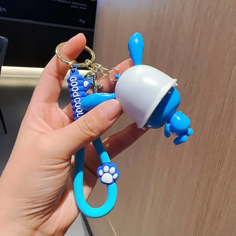 은하수 애완동물 열쇠고리 모자 착용 손발 움직이는 작은 종 세트 만화 배낭 참 장식품 어린이 선물용