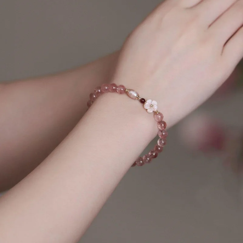 Luxuriöse Lila Glas-Kristall-Perlenarmbänder für Damen Schicke Schmetterling-Quasten-Anhänger Armbänder Trendiger Süßer Partyschmuck – Detail 20