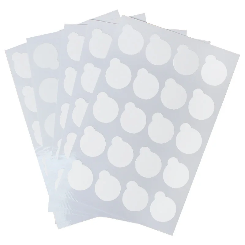 100pcs Disposable Eyelash Glue Holder Pallet Paper 2.5cm Eyelash Extension Glue Pads Lashes Stickers Stand on Eyelash Jade Stone