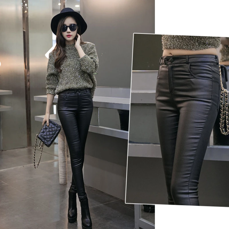 Fp169 2019 new autumn winter women fashion casual Ladies work wear nice Leggings Cashmere thick warm