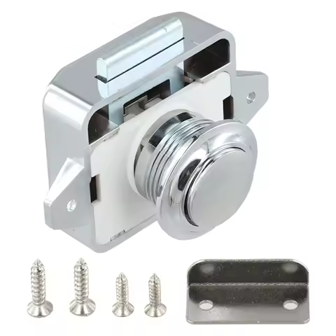 Camper Car Push Button Latch Push Button Catch Lock RV Caravan Boat Drawer Cabinet Door Catch Latch Knob Furniture