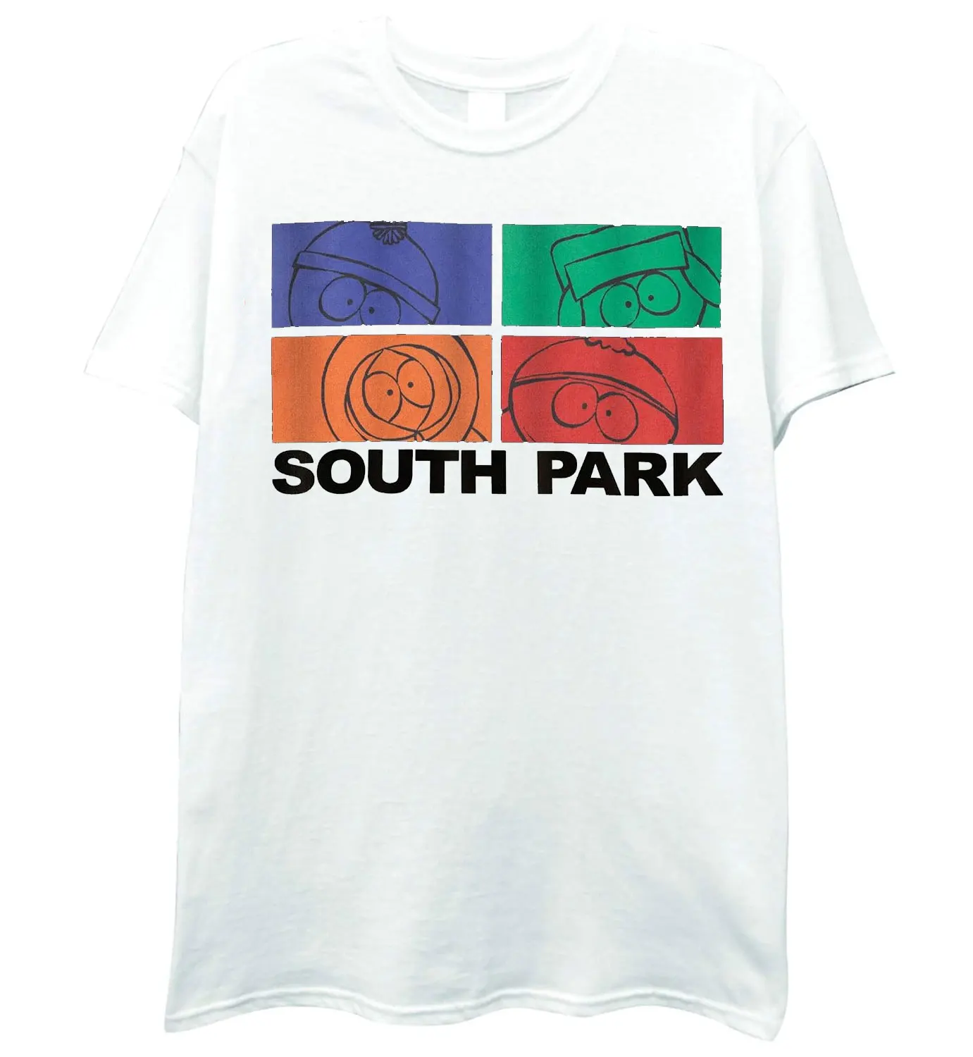 South Park Mens Short Sleeve T-Shirt Adults Black with Green Graffiti Graphic Tee Animated Comedy Series Apparel Top Cotton Tops