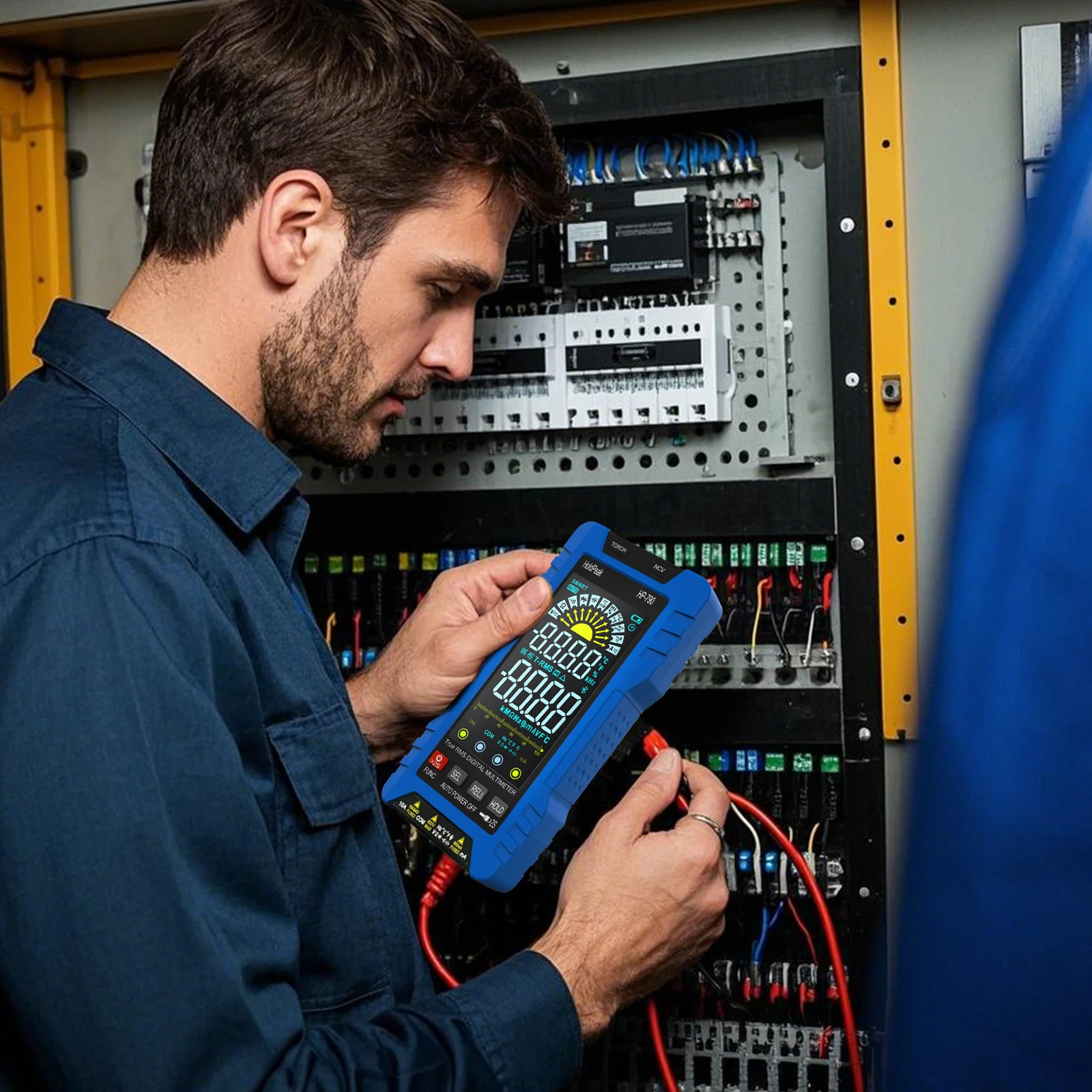 Auto Range True RMS Digital Multimeter 6000 Counts VA Color LCD Auto Select Multimeter NCV Live Wire Portable Handheld Multimete