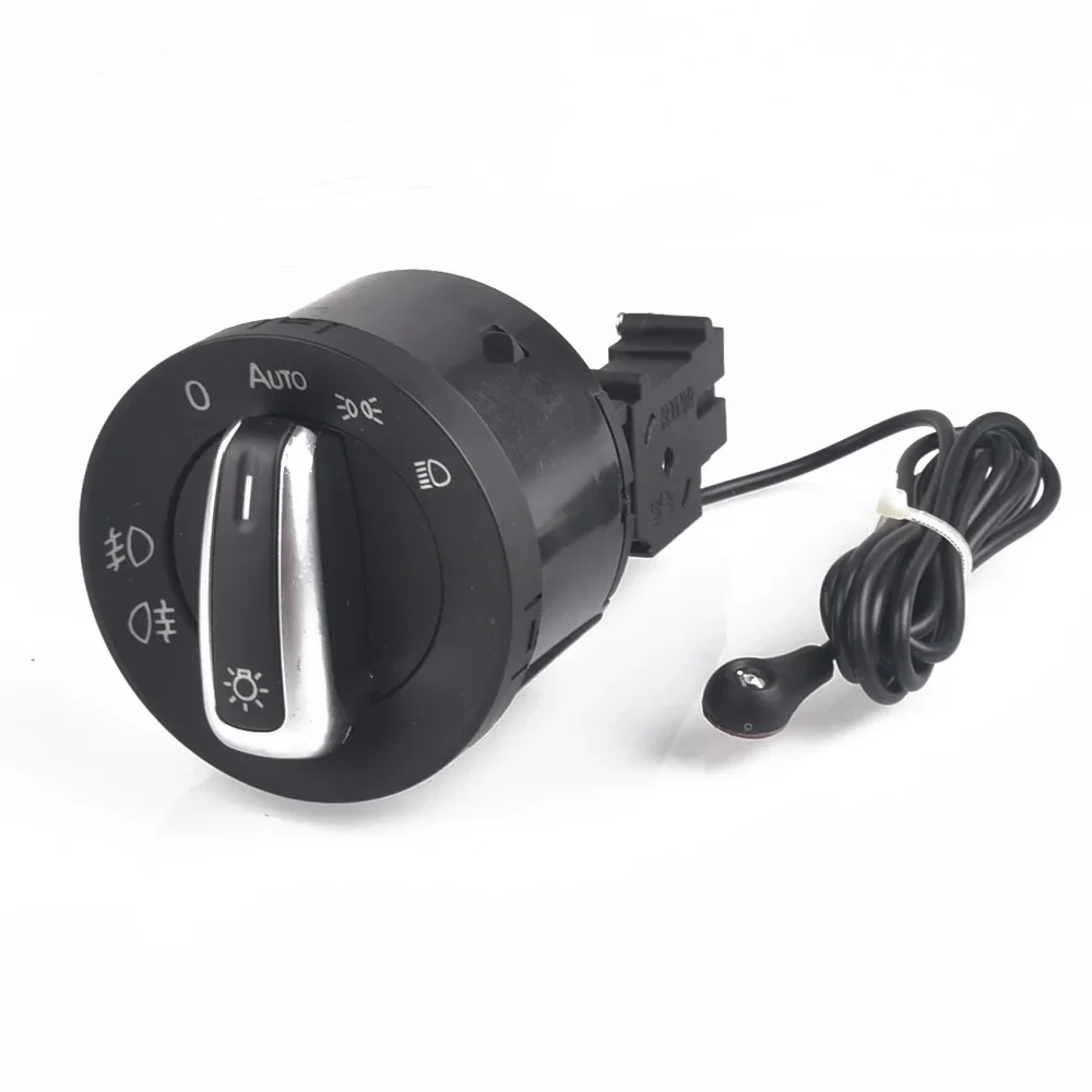 

for VW Passat B6 B7 CC Tiguan Caddy for seat alhambra Chrome Auto Headlight Switch 5ND941431B add Auto function