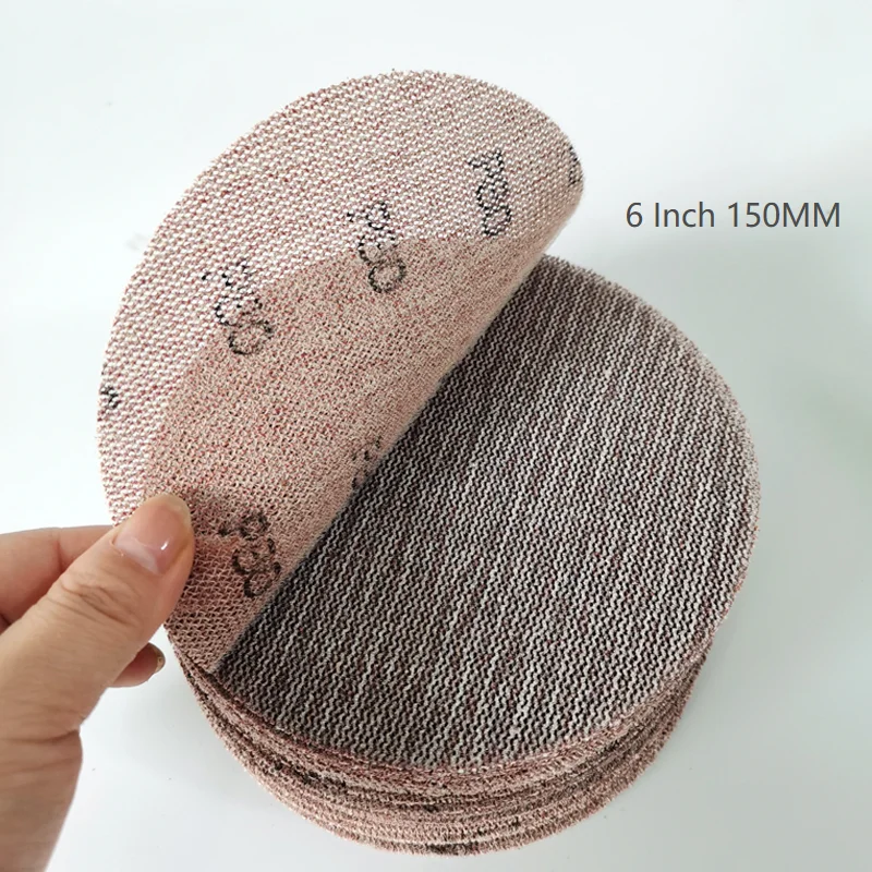 ATPRO 6 Inch 150MM Mesh Sanding Discs Hook & Loop Dust-Free Abrasive Anti-Blocking Sharp Grinding Sandpaper for Car Mirka