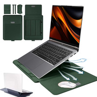 for Lenovo Lecoo Pro 14 2025 Flip Sleeve Foldable Stand Mouse Pad Laptop Bag Cable Belt Charger Mouse Pouch Waterproof Case