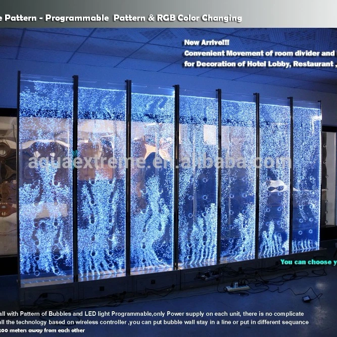 

Customization.Digital Control LED Water Bubble Wall , Computer Programing Dancing LED Bubble