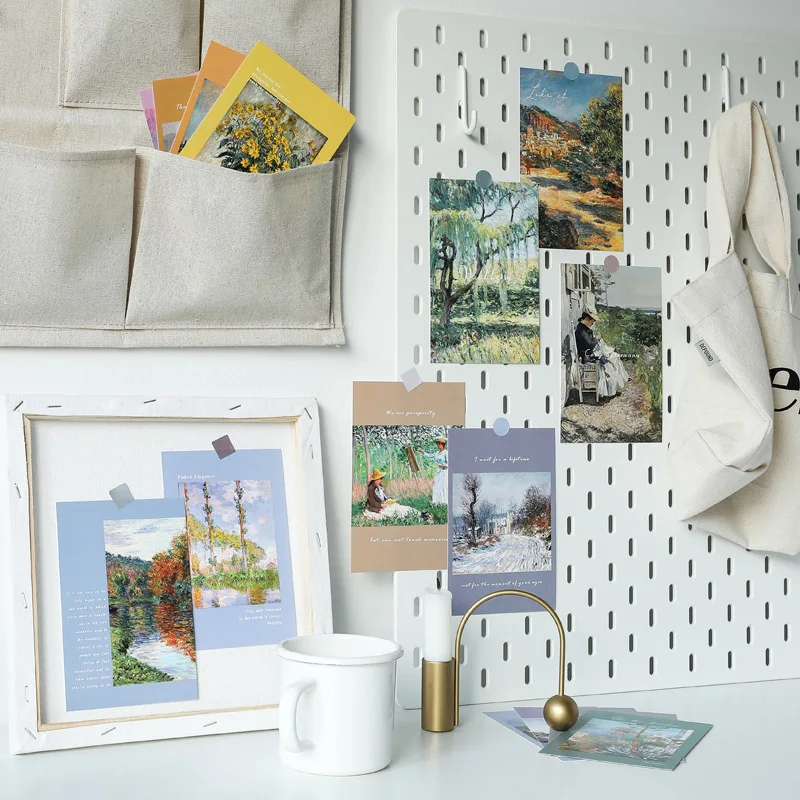 15Pcs INS Retro Artwork Poster Stickers Photo Wall Decoration Postcard Photography Background For Journal Scrapbook Photo Frame