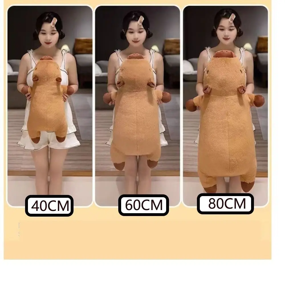 

40/60/80 см милая плюшевая игрушка капибара гигантская длинная подушка для сна креативная подушка для обнимания кровати домашний декор